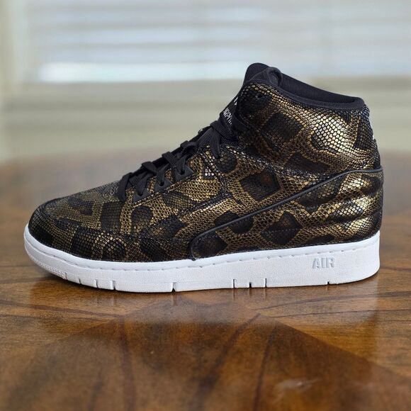 Nike Air Python Premium Black Gold Print Men’s Sneakers Size 10 New 705066-002 main image 6
